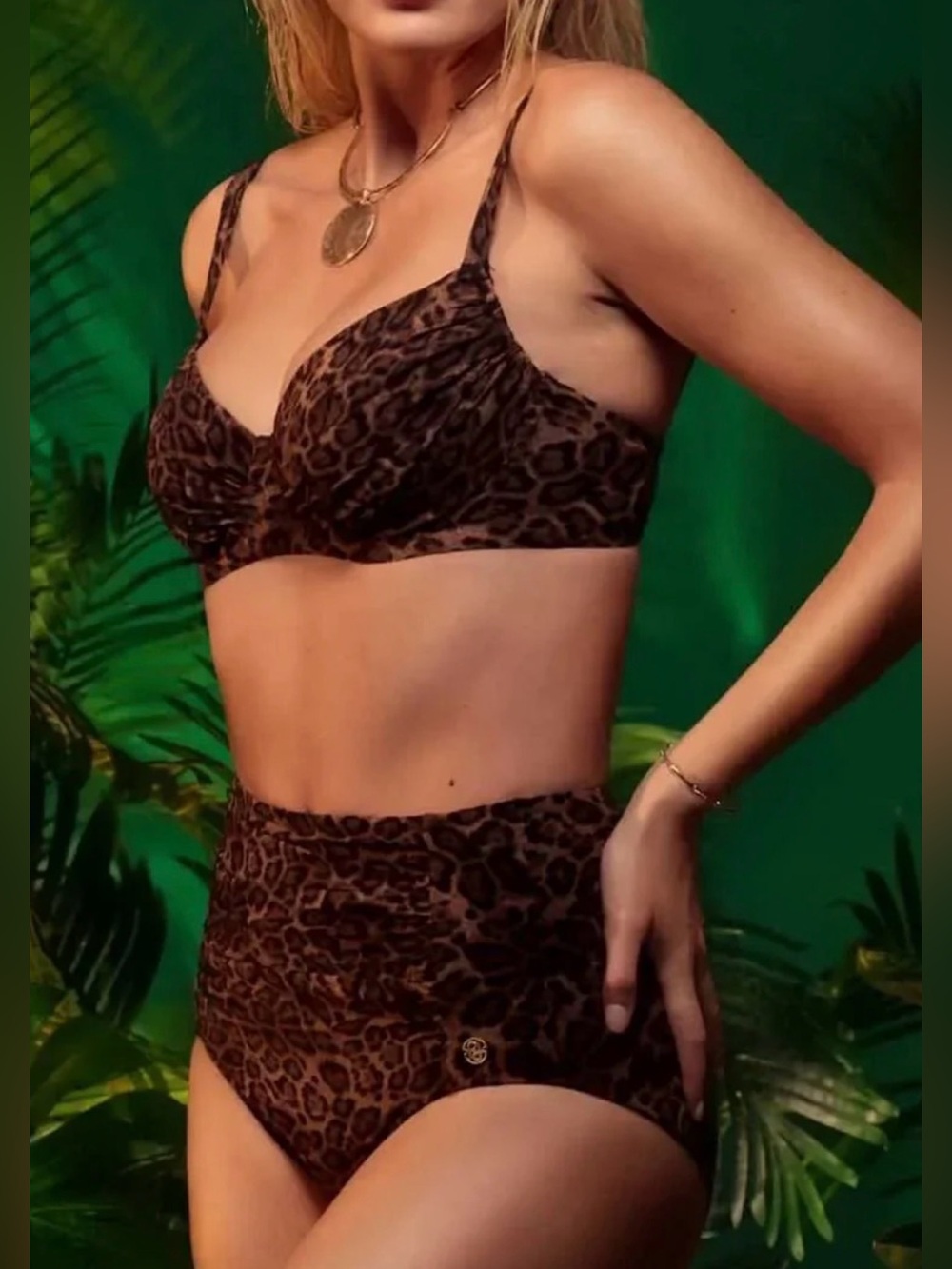 Leopard print swimsuit Popilush XL